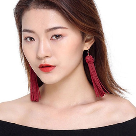 Tassel Long Earrings - Picture 3 of 8